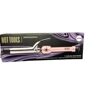NEW Hot Tools Pink Curling Iron Wand 1 Inch